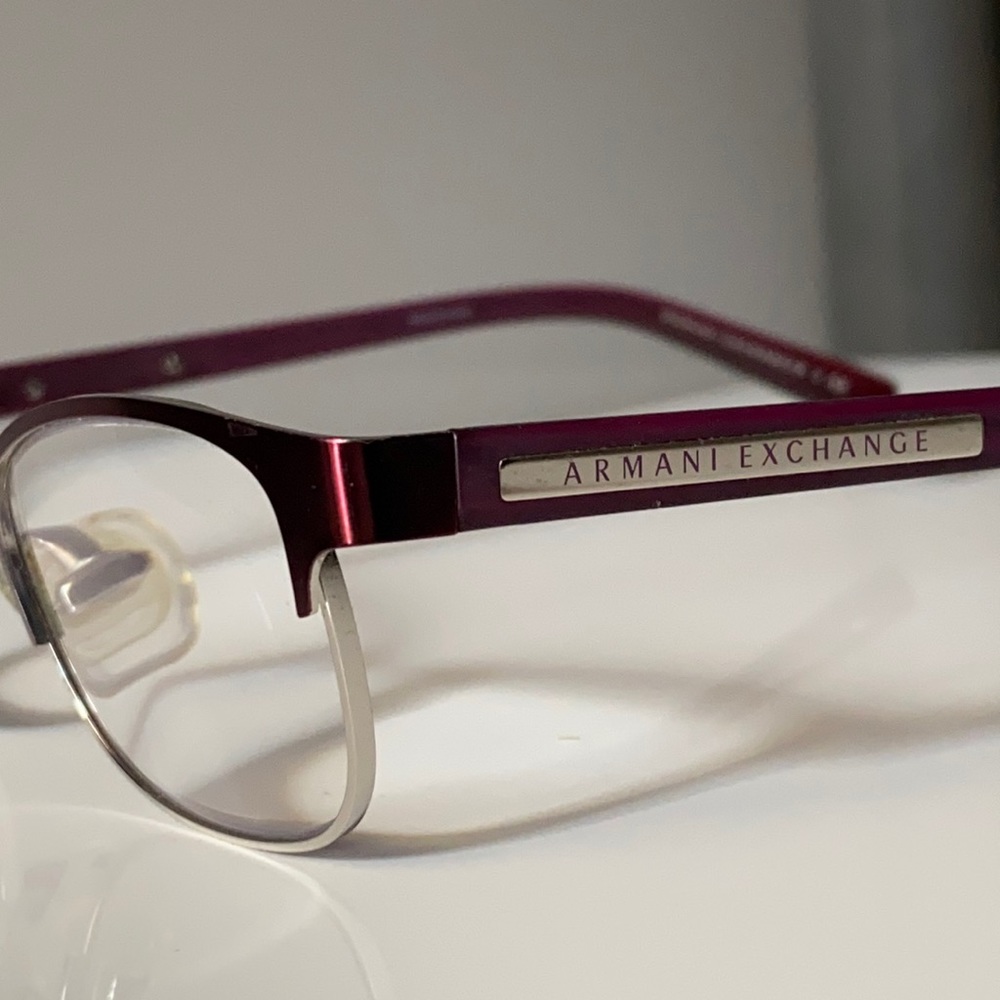 Purple Armani Glasses